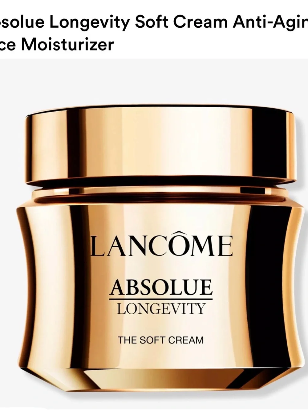 Lancôme Absolue Longevity Soft Cream - White